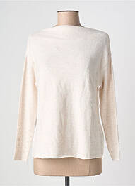 Pull tissage chiné manches longues beige PHILDAR femme