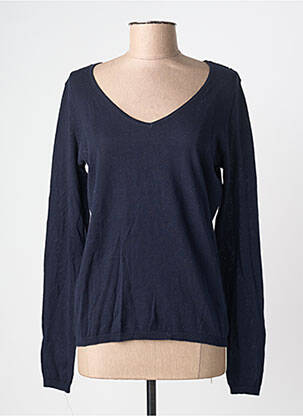 Pull col v manches longues bleu PHILDAR femme