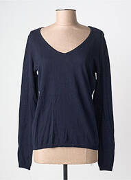 Pull col v manches longues bleu PHILDAR femme