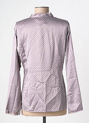 Chemisier imprimé fleurs manches longues gris CANNELLE femme
