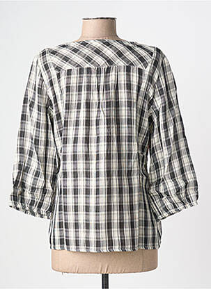 Blouse légère et transparente manches 3/4 noir GRAIN DE MALICE femme