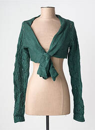 Boléro manches longues vert GRAIN DE MALICE femme