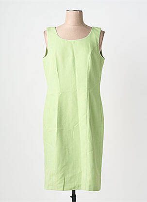 Robe mi-longue tissage crêpe sans manche vert DAMART femme