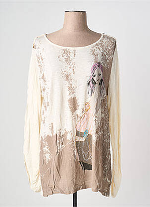 T-shirt manches longues manches longues beige PHILDAR femme