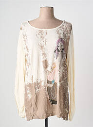 T-shirt manches longues manches longues beige PHILDAR femme