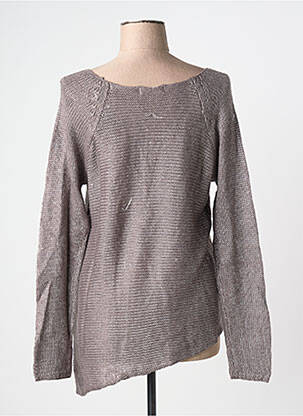 Pull tissage chiné manches longues gris CACHE CACHE femme