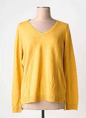 Pull coupe cintrée manches longues jaune PHILDAR femme
