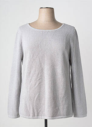 Pull coupe droite manches longues argent PHILDAR femme