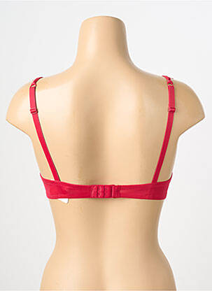 Soutien-gorge effet matière satinée haut soutien-gorge moulé rouge CHARLOTT' femme