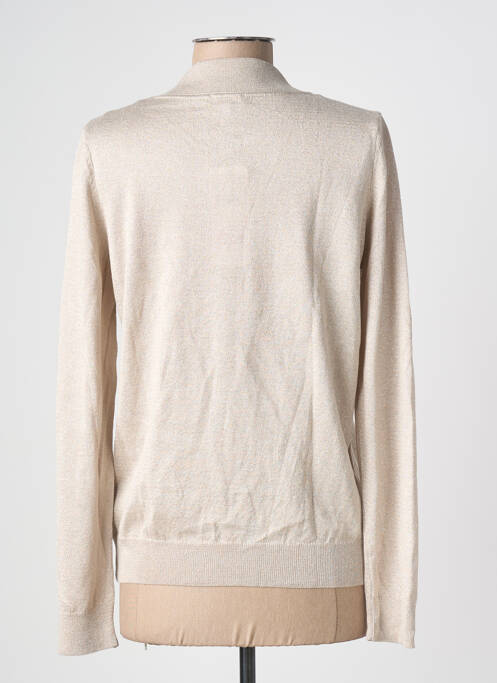 Gilet manches longues resserrée sur le bas beige PHILDAR femme