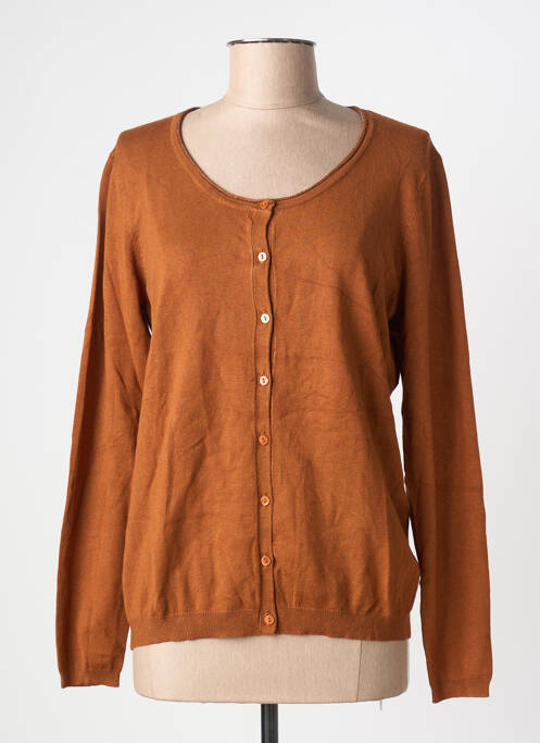 Gilet manches longues stretch marron PHILDAR femme