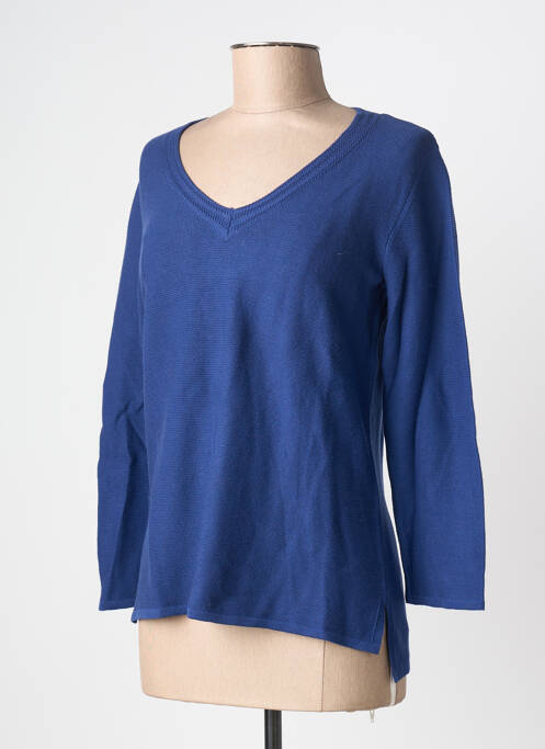 Pull coupe cintrée manches 3/4 bleu SCOTTAGE femme
