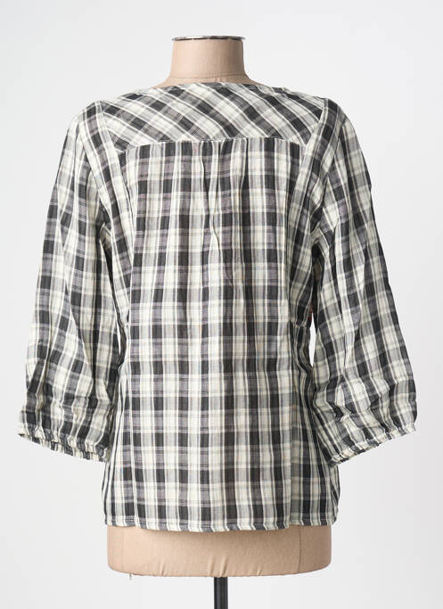 Blouse légère et transparente manches 3/4 noir GRAIN DE MALICE femme