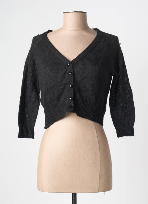 Gilet manches longues manches 3/4 noir GRAIN DE MALICE femme