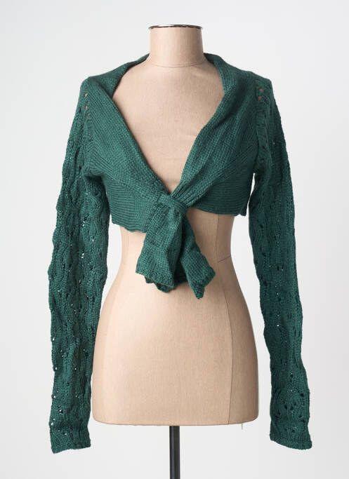 Boléro manches longues vert GRAIN DE MALICE femme