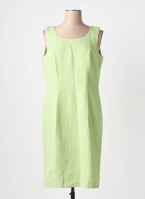 Robe mi-longue tissage crêpe sans manche vert DAMART femme