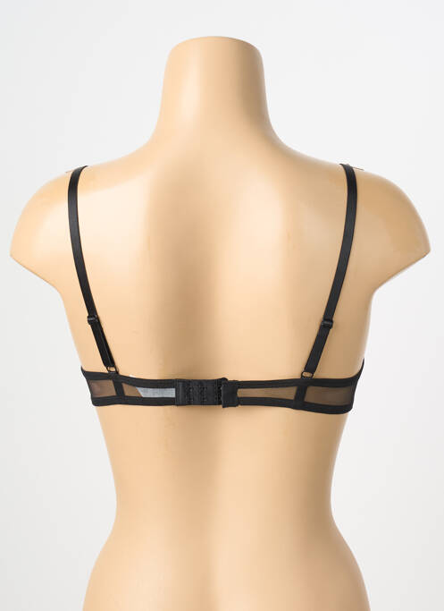Soutien-gorge effet matière satinée haut soutien-gorge push-up noir CHARLOTT' femme