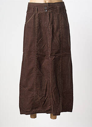 Jupe longue coupe droite marron PHILDAR femme
