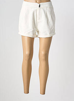 Short fermeture zippée sous rabat boutonné blanc BONOBO femme