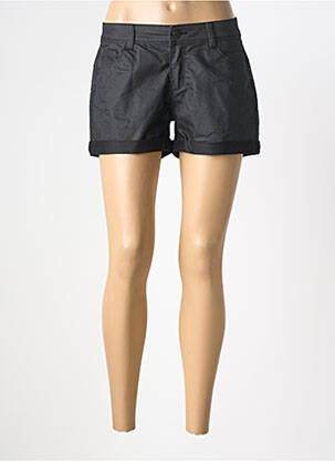 Short fermeture zippée sous rabat boutonné noir BONOBO femme