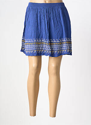 Jupe courte coupe évasée bleu BONOBO femme
