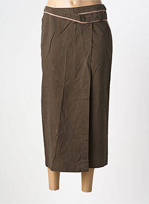 Jupe longue marron AQUARELLE femme