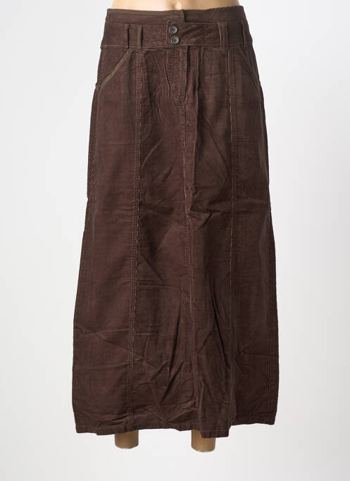 Jupe longue coupe droite marron PHILDAR femme