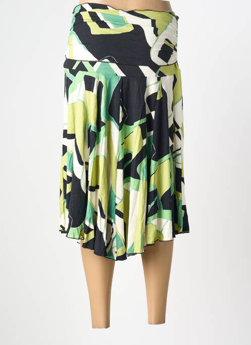 Jupe mi-longue taille élastique noir PHILDAR femme