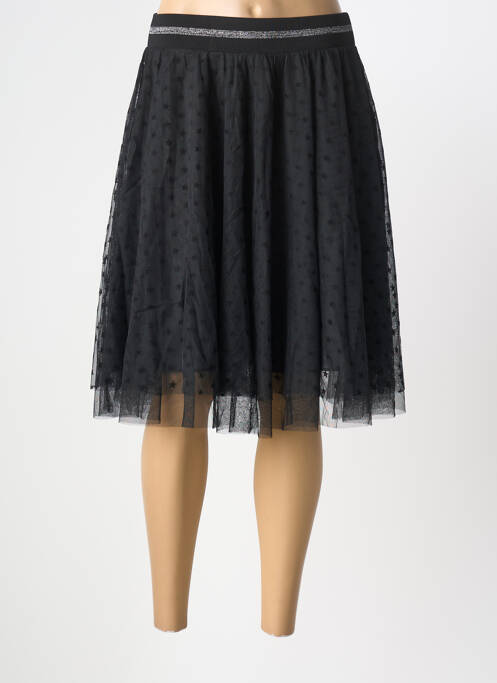 Jupe mi-longue coupe évasée noir BONOBO femme