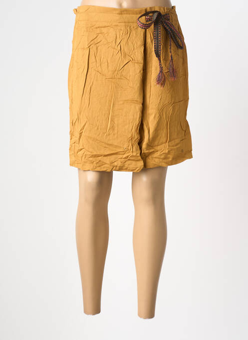 Jupe courte coupe droite beige BONOBO femme