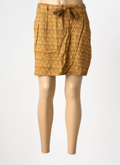 Jupe courte poches jaune BONOBO femme