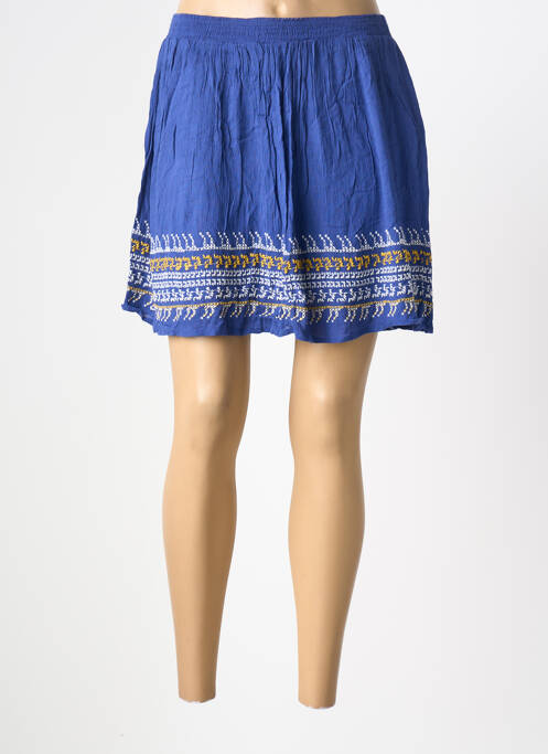 Jupe courte coupe évasée bleu BONOBO femme