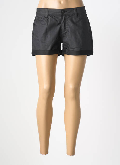 Short fermeture zippée sous rabat boutonné noir BONOBO femme
