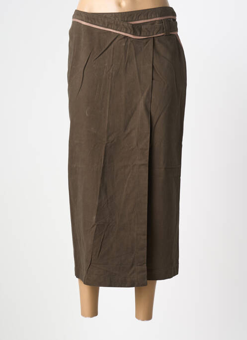 Jupe longue marron AQUARELLE femme