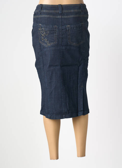 Jupe mi-longue bleu PHILDAR femme