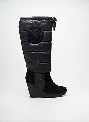 Bottes tissage satiné talon de 7 à 9cm noir CALVIN KLEIN femme