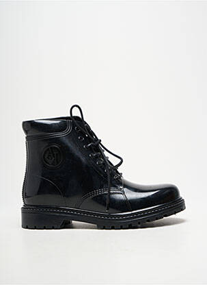 Bottines/boots tissage satiné talon plat jusqu'à 3cm noir ARMANI femme