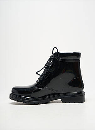 Bottines/boots tissage satiné talon plat jusqu'à 3cm noir ARMANI femme