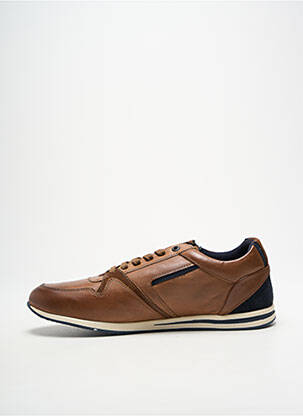 Baskets fermeture zip et lacets bout rond marron REDSKINS homme