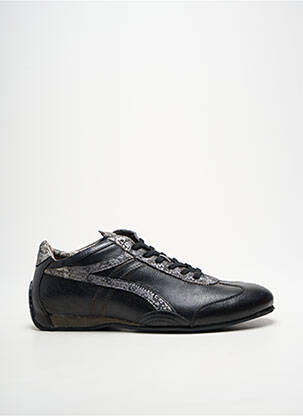 Baskets tissage satiné bout rond noir BUNKER homme