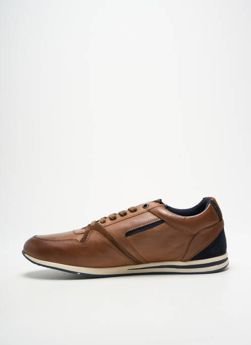 Baskets fermeture zip et lacets bout rond marron REDSKINS homme