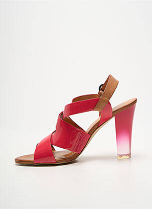 Sandales/nu pieds matière lisse talon haut de 10cm et plus rose GUESS femme