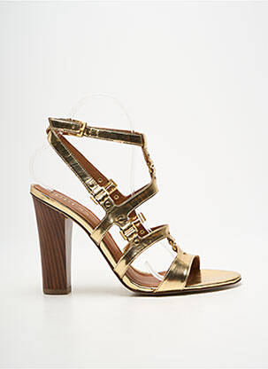 Sandales/nu pieds matière lisse talon haut de 10cm et plus or GUESS femme
