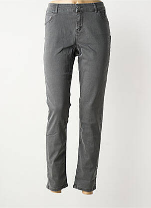 Jeans coupe slim stretch taille normale gris GRAIN DE MALICE femme