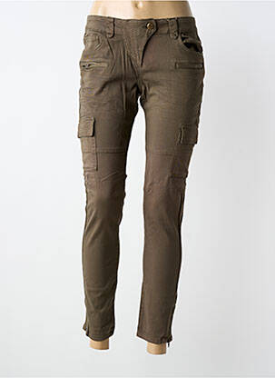 Pantalon cargo slim taille basse marron LA REDOUTE femme