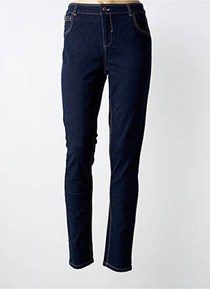 Jeans coupe slim tissage brut taille normale bleu PHILDAR femme