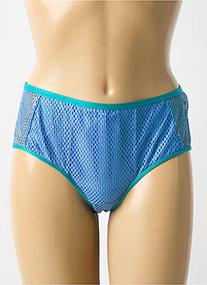 Culotte effet matière satinée bleu CHARLOTT' femme