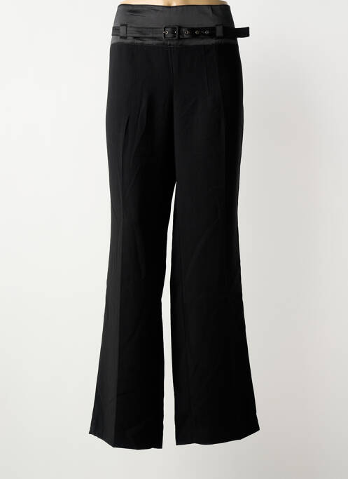 Pantalon flare taille à pinces taille haute noir PHILDAR femme