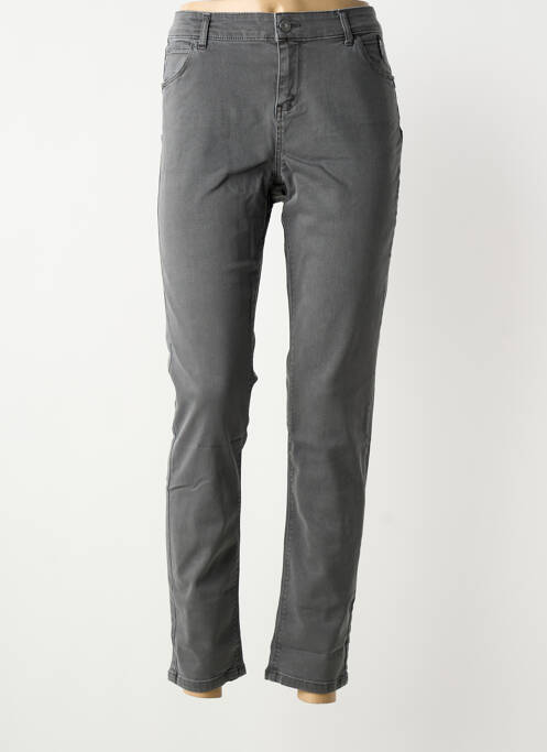Jeans coupe slim stretch taille normale gris GRAIN DE MALICE femme