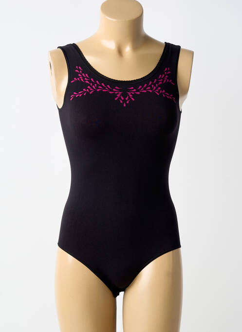 Body lingerie fermeture pressionnée noir CHARLOTT' femme